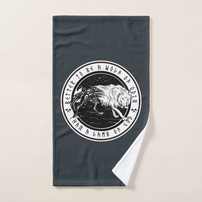 Wolf Of Odin Hand Towel (Hand Towel)