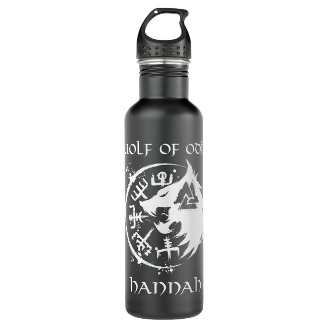 Wolf Of Odin Hannah - Personalised Long Sleeve  710 Ml Water Bottle (Front)