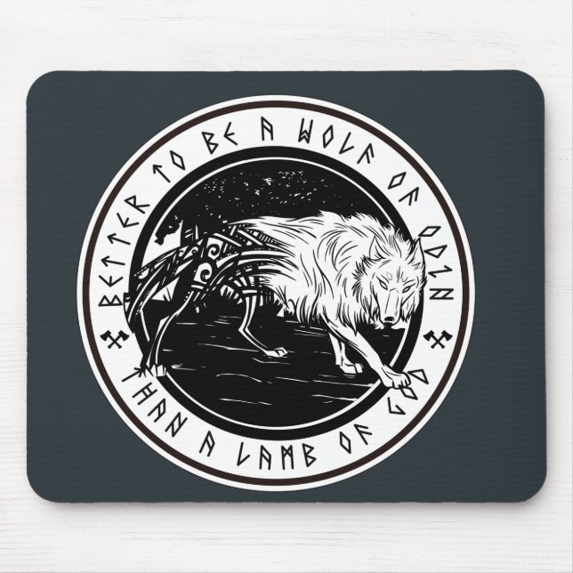 Wolf Of Odin Mouse Mat (Front)