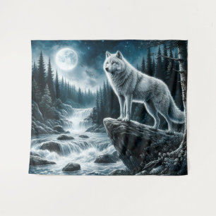 Wolf of the Silver Moon Tapestry