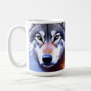 Wolf Oil Paint The Essence Of Beauty,  Coffee Mug