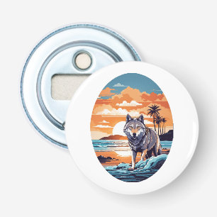 Wolf on the Beach Bottle Opener