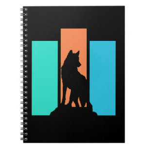 Wolf Outdoors Nature Silhouette Notebook