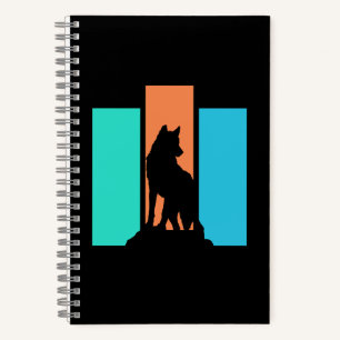 Wolf Outdoors Nature Silhouette Notebook