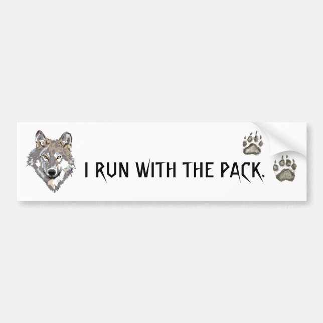 WOLF PACK BUMPER STICKER (Front)
