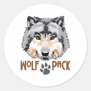 WOLF PACK CLASSIC ROUND STICKER
