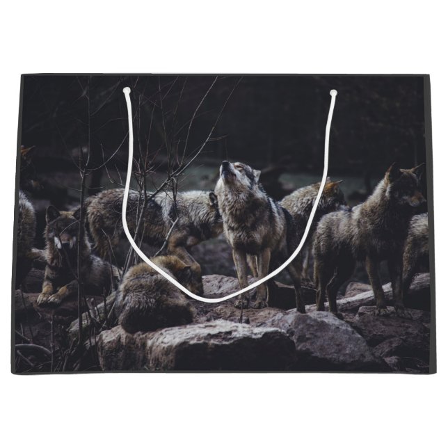 Wolf Pack Large Gift Bag (Front)