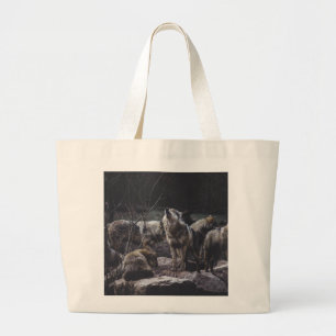 Wolf Pack Large Tote Bag