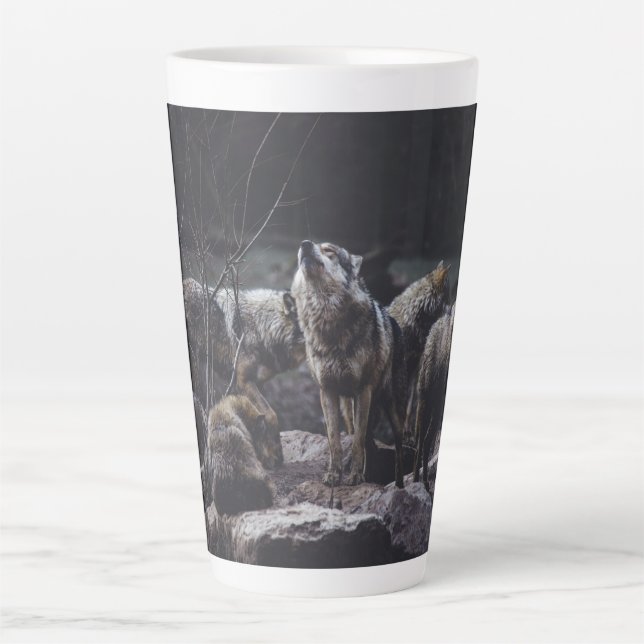Wolf Pack  Latte Mug (Front)