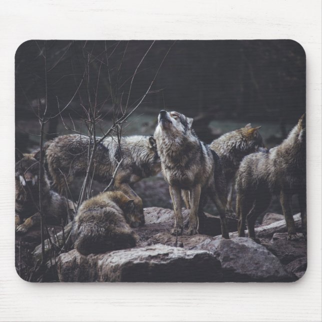 Wolf Pack Mouse Mat (Front)