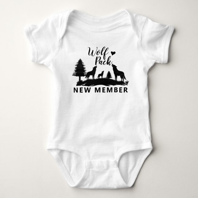 Wolf Pack New Member Baby Bodysuit (Front)