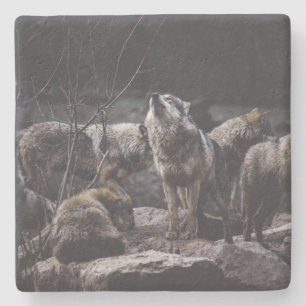 Wolf Pack Stone Coaster
