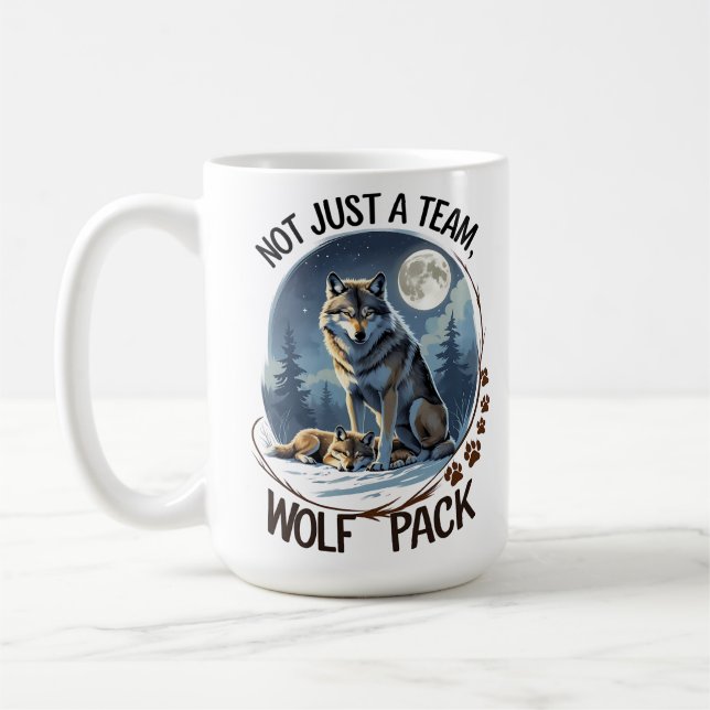 Wolf Pack – United by Nature Coffee Mug (Left)