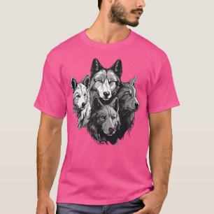 Wolf Pack Wolf Stencil Wolf Family T-Shirt