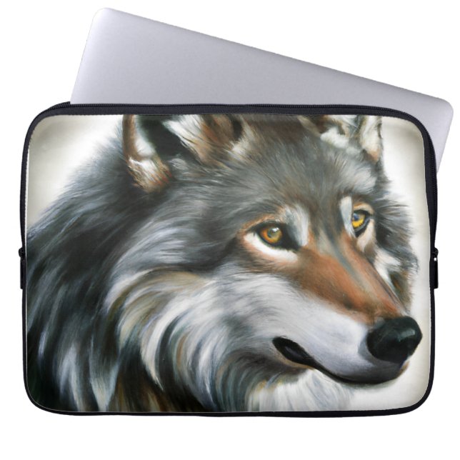 Wolf Painting Laptop Sleeve (Front)