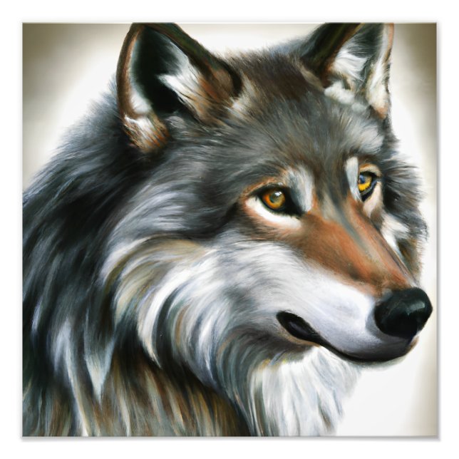 Wolf Painting Photo Print (Front)