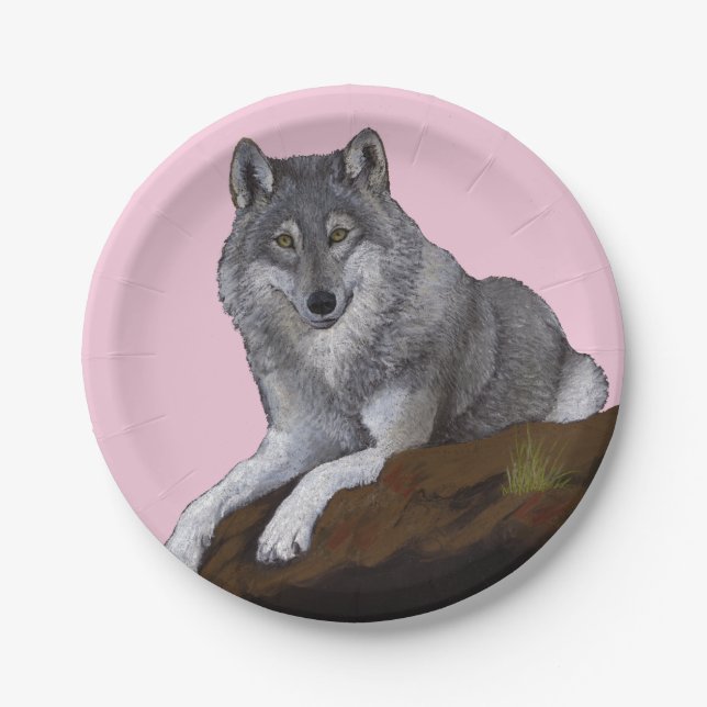 Wolf Paper Plate (Front)