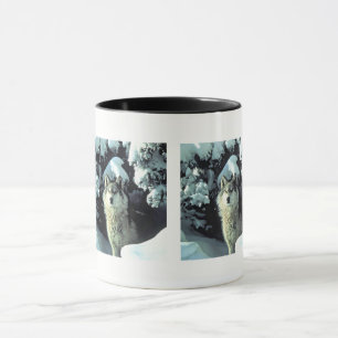 Wolf Pattern in Winter Pines Mug