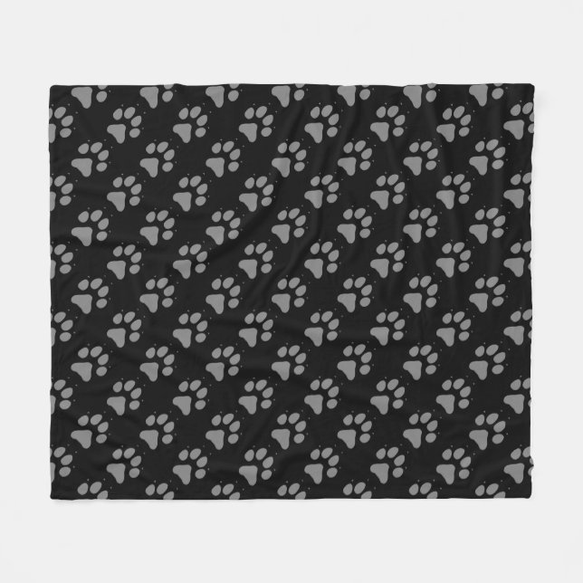 Wolf Paw Fleece Blanket (Front (Horizontal))