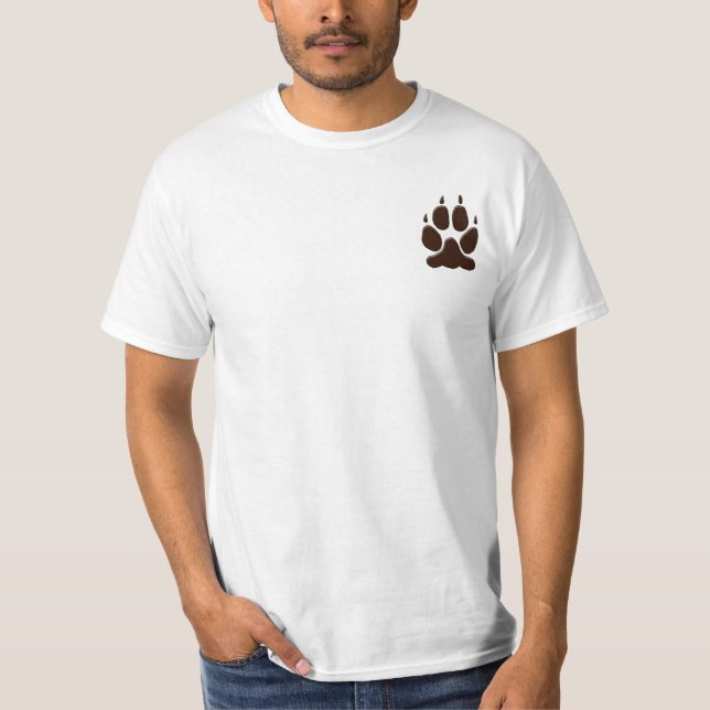 Wolf Paw Print Silhouette T-Shirt (Front)