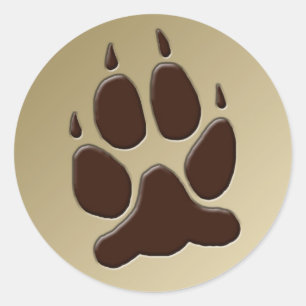 Wolf Paw Print sticker
