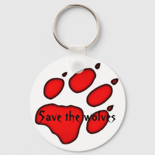 wolf paw, Save the wolves Key Ring