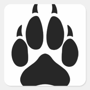 Wolf Paw Square Sticker