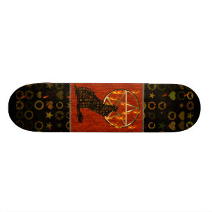 Wolf Pentagram Skateboard
