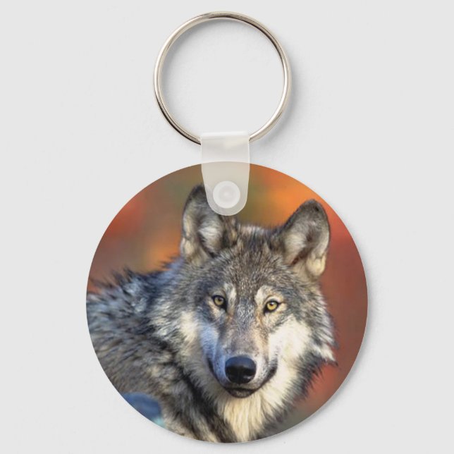 Wolf Photograph Key Ring (Front)