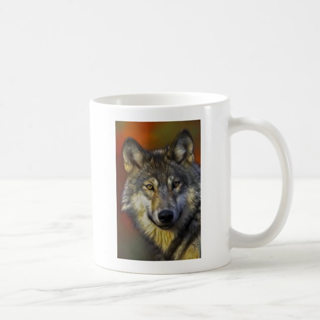 Wolf Photographic Art Spirit Guide Animal Love  Coffee Mug (Right)