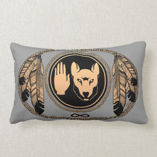 Wolf Pillow Personalised Native Art Wolf Pillows