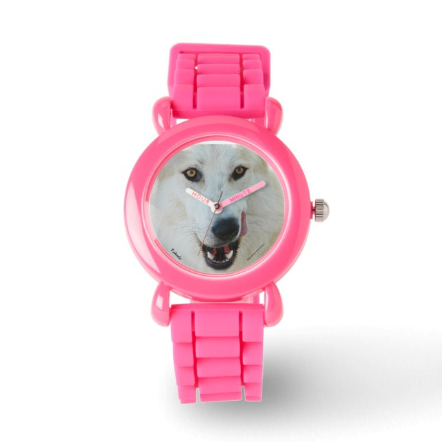 Wolf Pink Glitter Watch (Front)