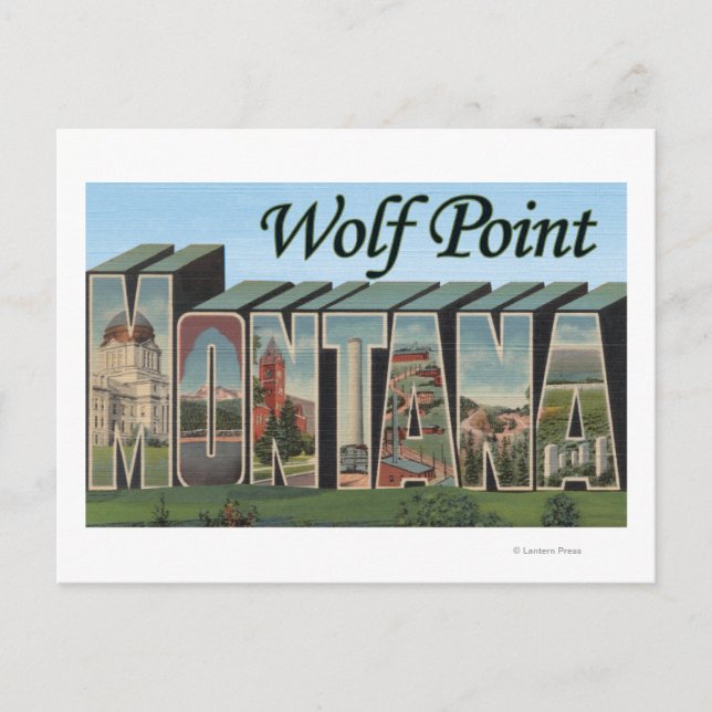 Wolf Point, Montana Postcard (Front)