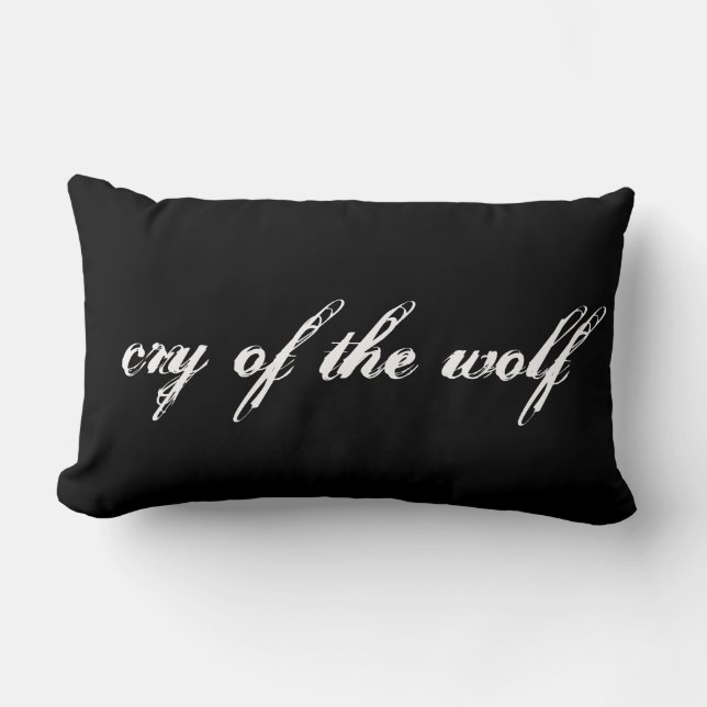 'Wolf' Polyester Lumbar Pillow (Front)