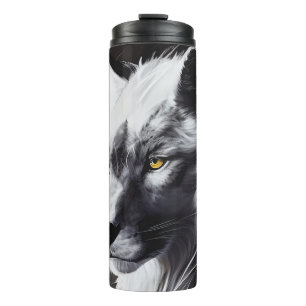 Wolf Portrait Animal Painting Wildlife Adventure Thermal Tumbler
