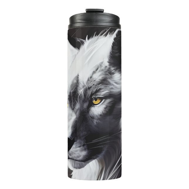 Wolf Portrait Animal Painting Wildlife Adventure Thermal Tumbler (Front)
