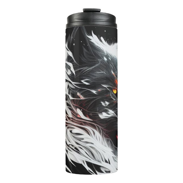 Wolf Portrait Animal Painting Wildlife Adventure Thermal Tumbler (Front)