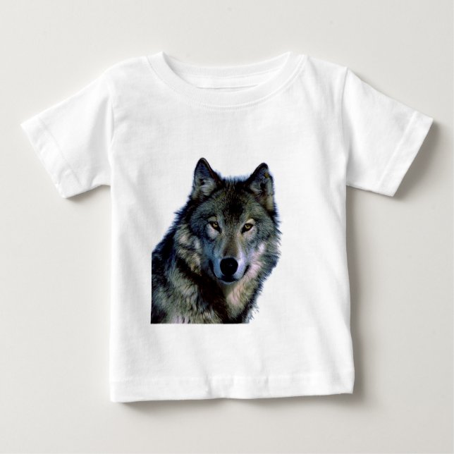 Wolf Portrait Baby T-Shirt (Front)