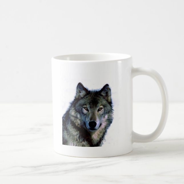 Wolf Portrait Coffee Mug (Right)