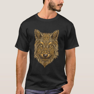 Wolf Portrait Colourful Symbol Gym T-Shirt