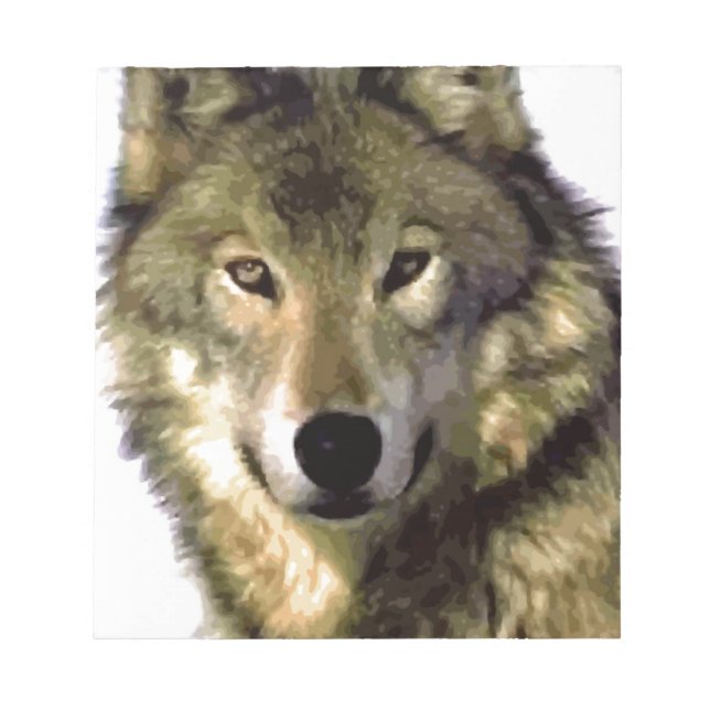 Wolf Portrait Notepad (Front)