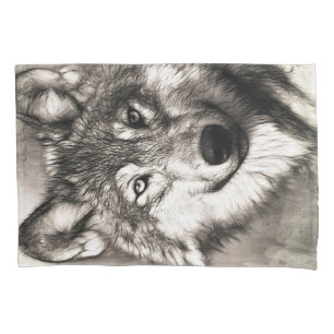 Wolf portrait pillowcase