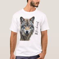 Wolf Portrait Your Name Custom Handwriting