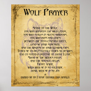 Wolf Prayer Poster