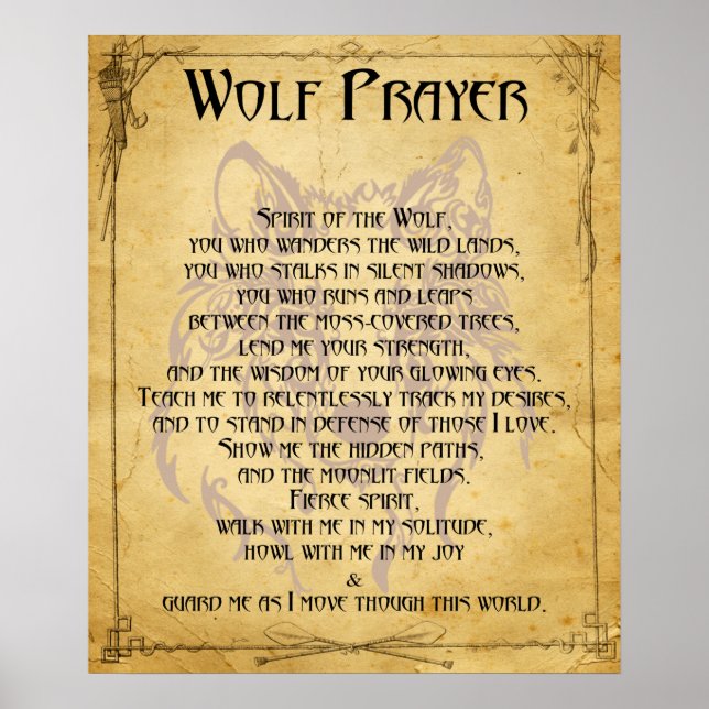 Wolf Prayer Poster (Front)
