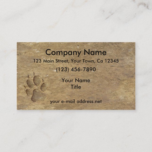 Wolf Print Business Card (Front)