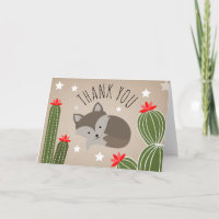 Wolf Pup Cactus Desert Stars Baby Shower