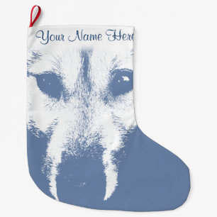 Wolf Pup Christmas Stocking Custom Husky Stocking