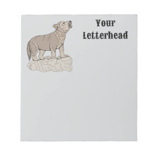 Wolf Pup Howling Notepad