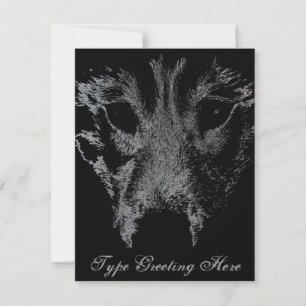 Wolf Pup Invitations Personalised Husky Wolf Card